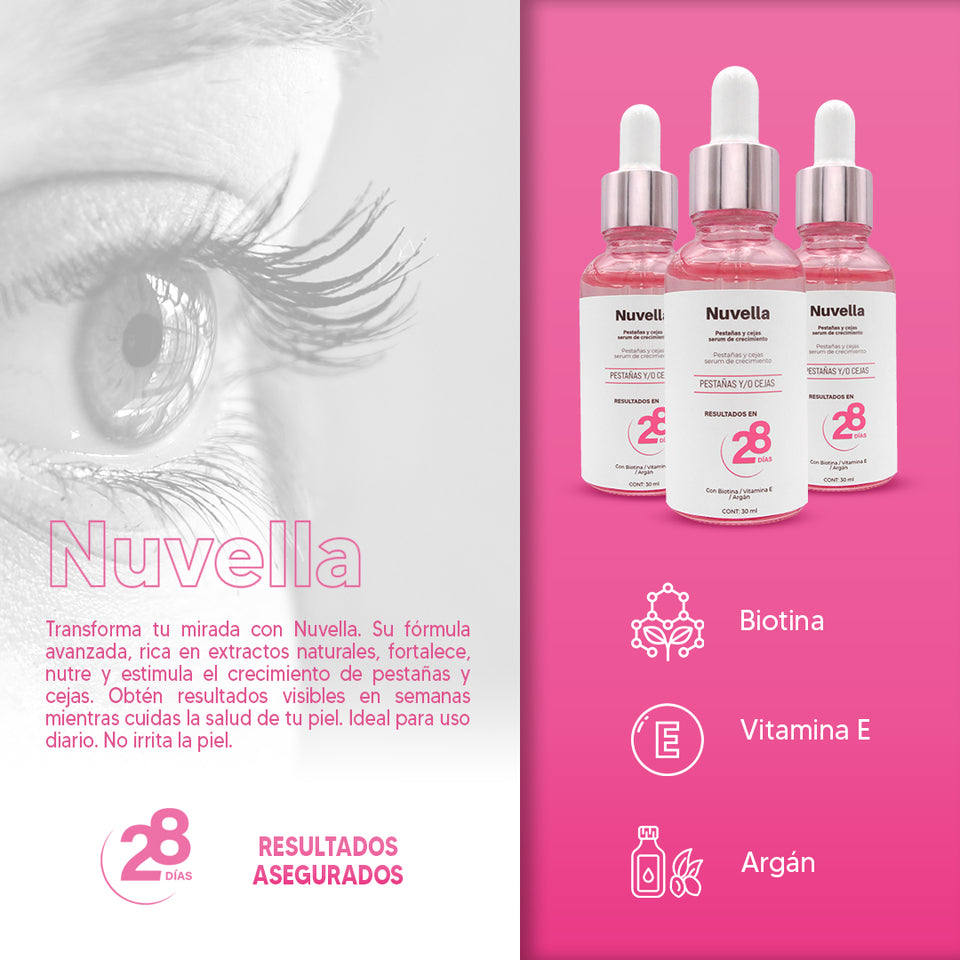 NUVELLA SERUM PARA PESTAÑAS Y CEJAS